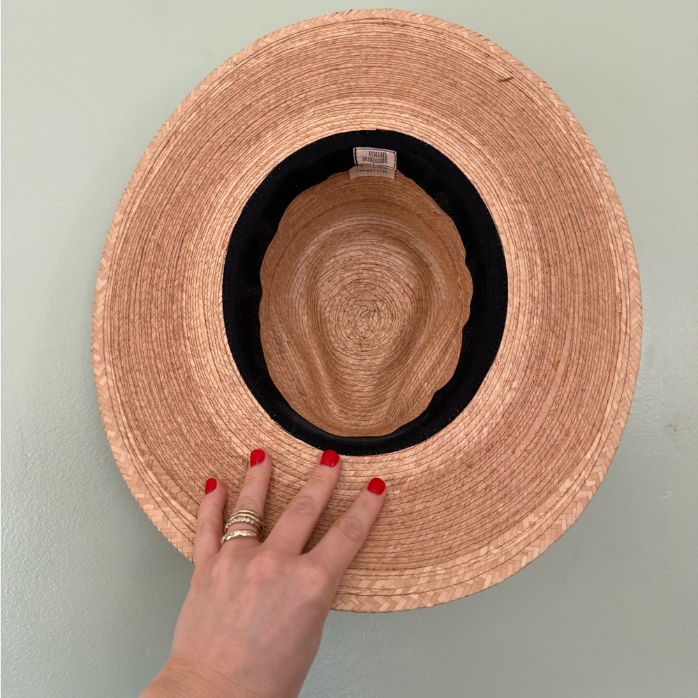 Sunshine Tienda - Heart Band Straw Hat - M/L - Picture 3 of 5